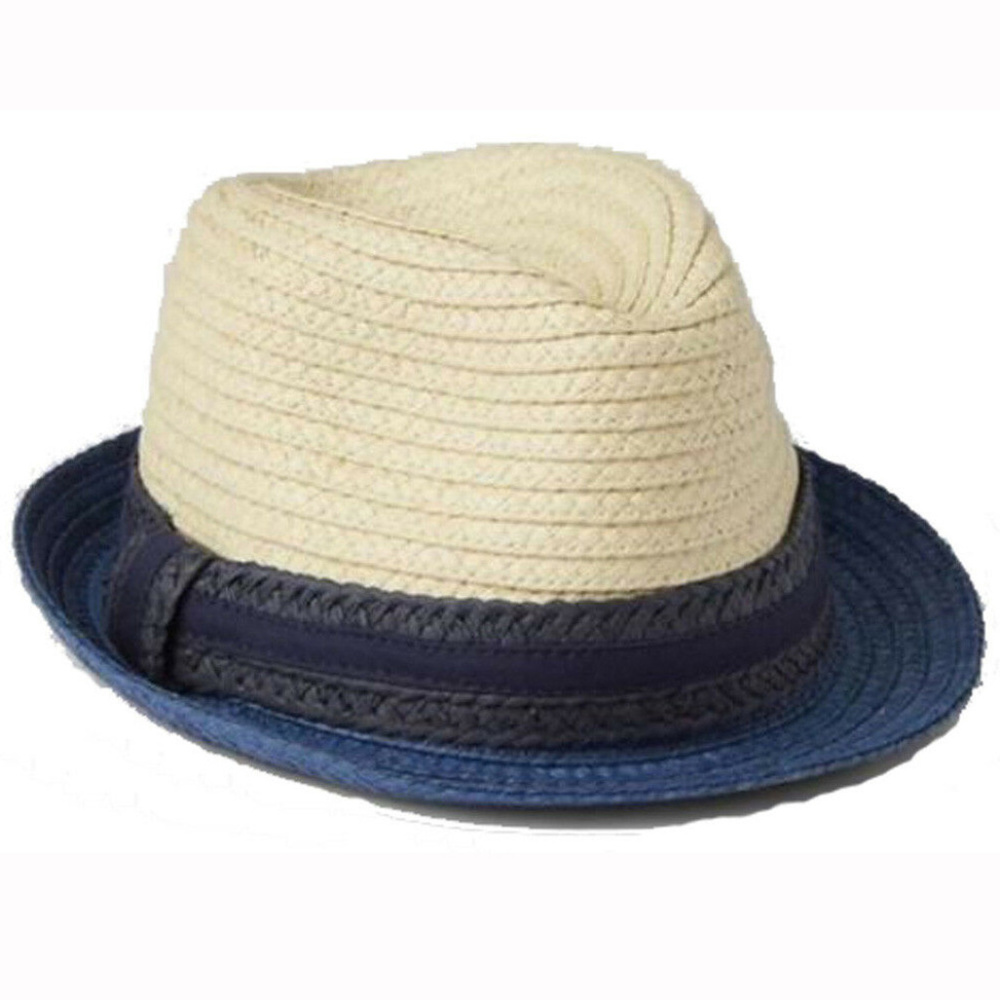 Baby Gap Colorblock Natural Straw Fedora